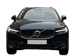 European Vehicle Repair In Louisville, KY At Barnes Auto Service. Front view of a dark blue Volvo SUV with distinctive vertical grille, Volvo emblem in the center, sleek headlights, and visible side mirrors, parked and facing towards the camera.