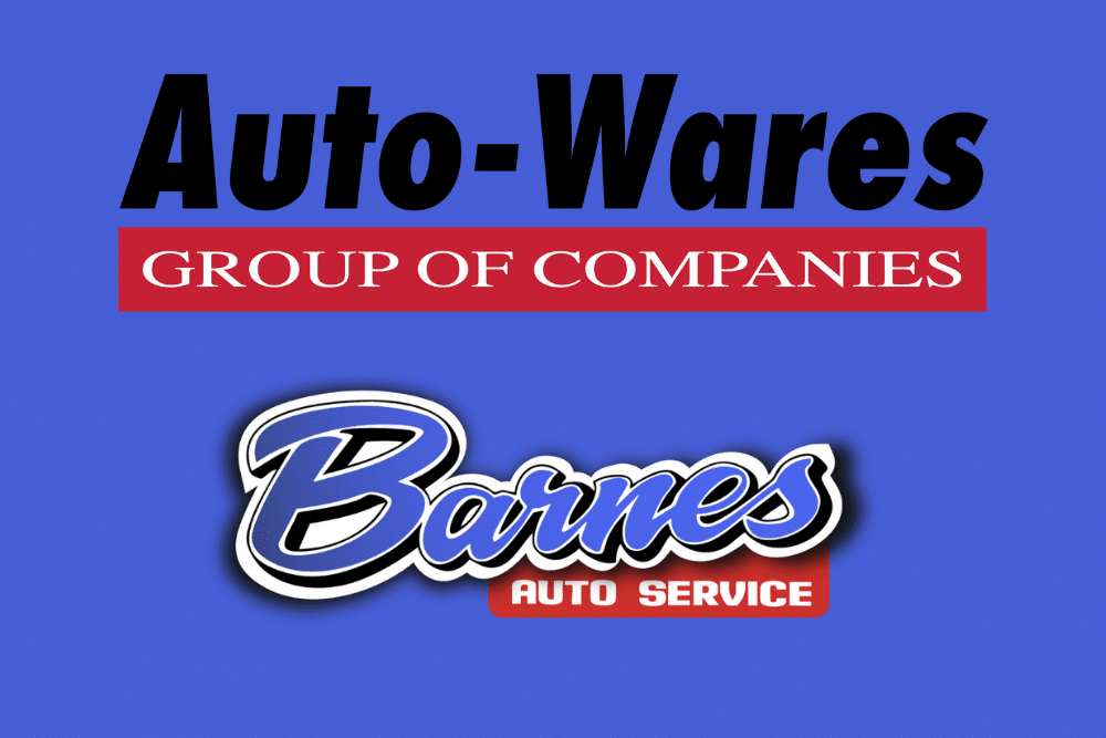 Phil Clark, Auto repair in Louisville, KY by Barnes Auto Service. Auto-Wares Group of Companies logo displayed above the Barnes Auto Service logo on a blue background.